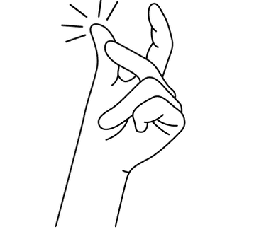 Hand snapping illustration